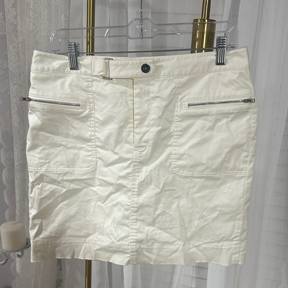 Ralph Lauren White Skort with Zipper Pockets